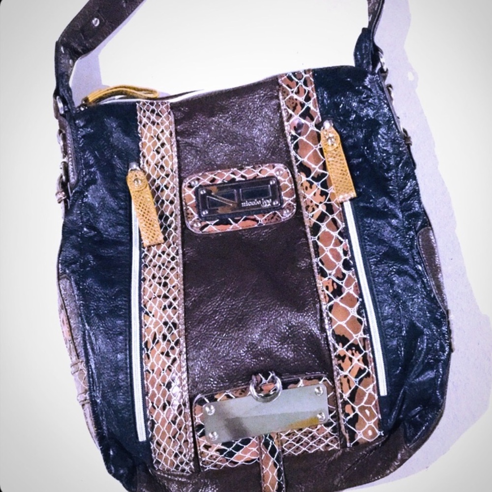 NICOLE LEE ••• Animal Print Shoulder Hobo